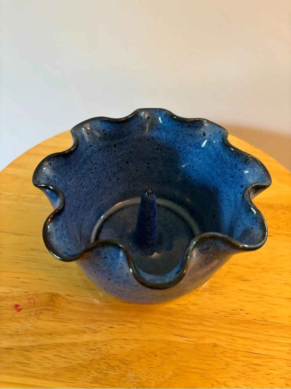 Blue Ceramic Cape Fear Pottery Apple Baker
